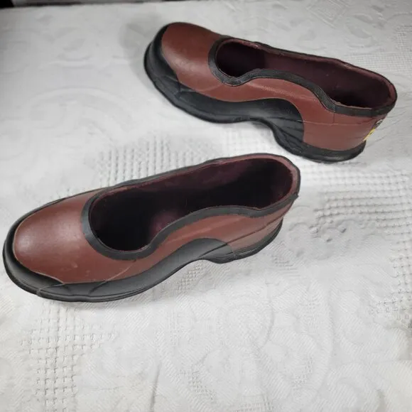 Salisbury by Honeywell step-in work overshoe galoshes size 11 brown big lug sole
