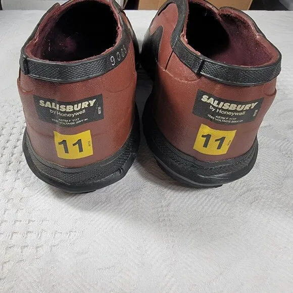 Salisbury by Honeywell step-in work overshoe galoshes size 11 brown big lug sole