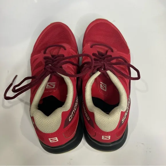 Salomon City Cross red sneakers men’s size 9 hiking casual activewear bright