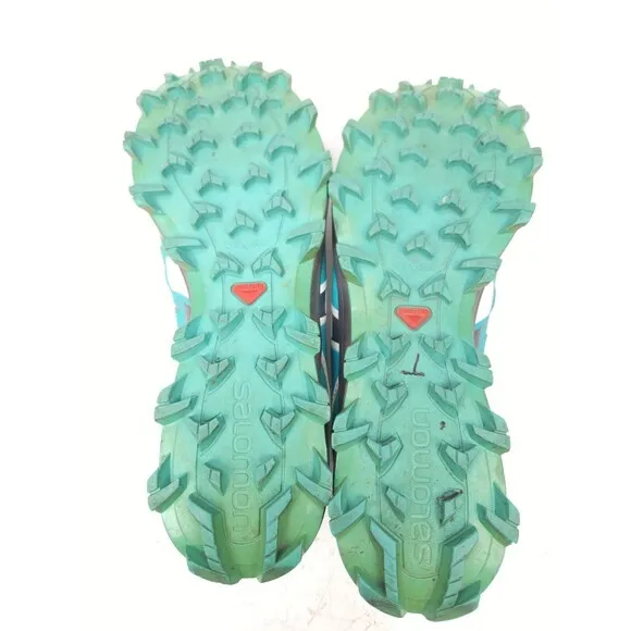 Salomon Women's Size 8.5 FELLRAISER Contragrip Hiking Shoes Teal Blue Sneakers