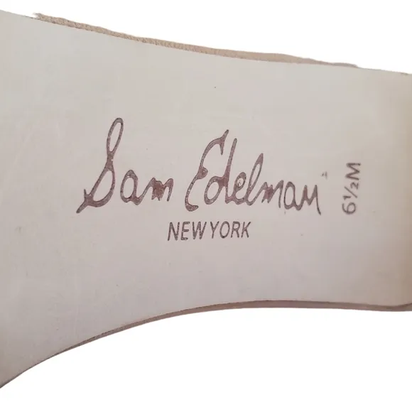 Sam Edelman beige strap high heel sandals