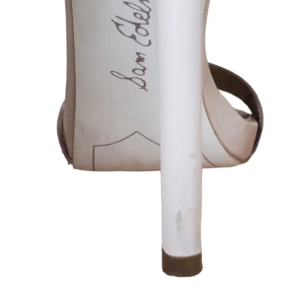 Sam Edelman beige strap high heel sandals