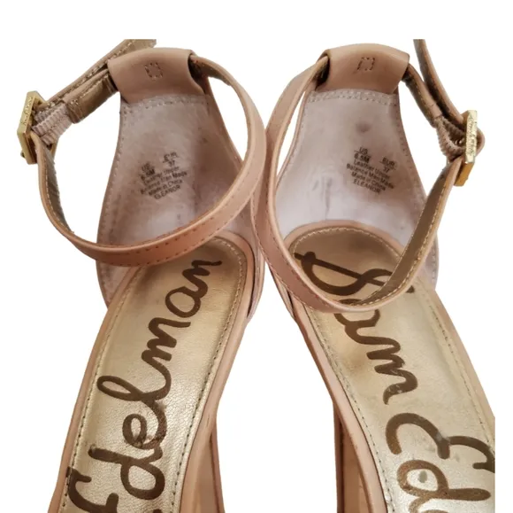 Sam Edelman beige strap high heel sandals