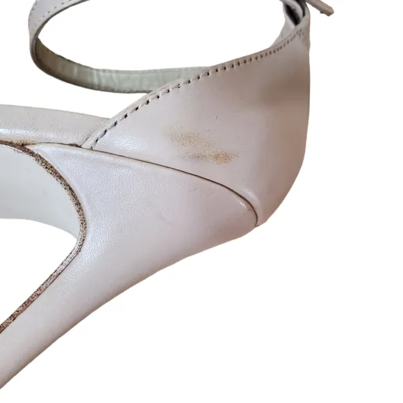 Sam Edelman beige strap high heel sandals