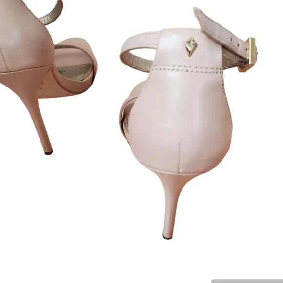 Sam Edelman beige strap high heel sandals