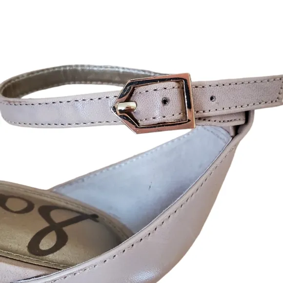 Sam Edelman beige strap high heel sandals