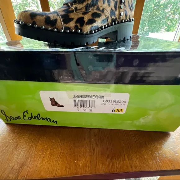 Sam Edelman Dyed Calf Hair Studded and Belted Moto Boots NIB Sz 6  Fall Season!