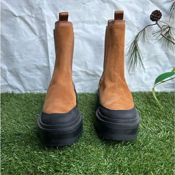 Sam Edelman LULIA LUG SOLE BOOT COLOR: Camel/Whiskey Suede women Sz 7 new