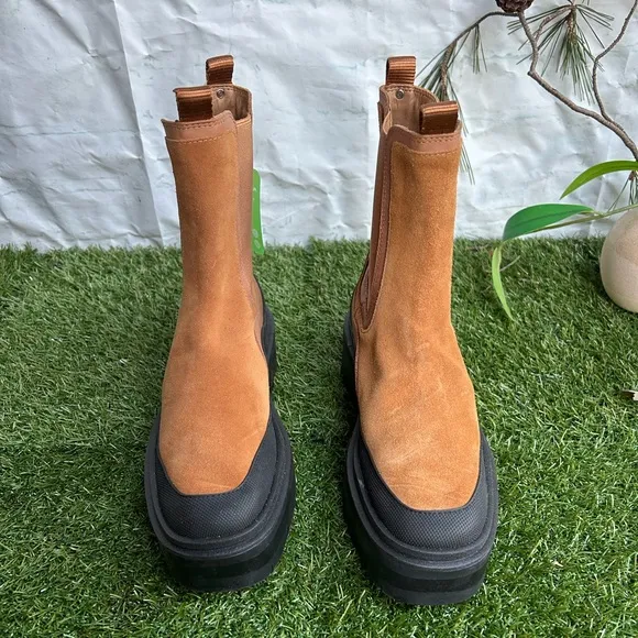 Sam Edelman LULIA LUG SOLE BOOT COLOR: Camel/Whiskey Suede women Sz 7 new