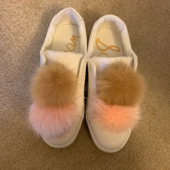 Sam Edelman Pom Pom Slip On Sneakers Size 8