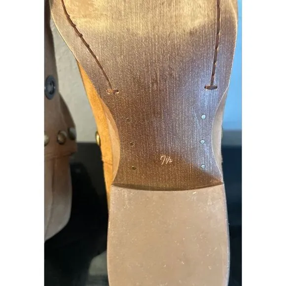 Sam Edelman Pedra Women's Grommet Detail Booties Suede Ankle Boots Brown SZ 7.5