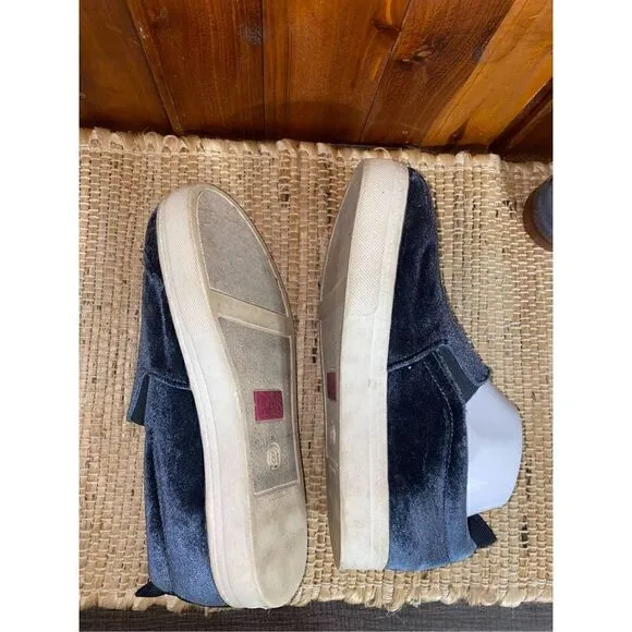 Sam Edelman Circus velvet blue slip on sneakers