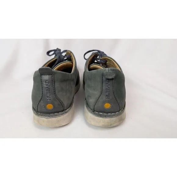 Samuel Hubbard Suede Dress Oxford Shoes 9.5 M Gray Blue Vibram Sole Lace Up
