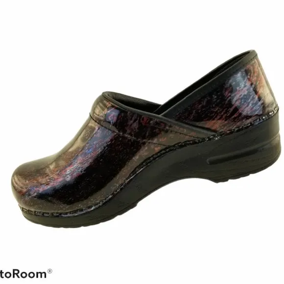 SANITA Patent Leather Clog Shoes Womens 37 Profess