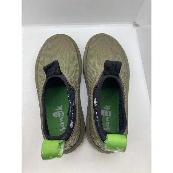 Sanuk Chiba Journey LX Yulex Pure Logo Camo Green Slip On Stretch Ankle Boots 6