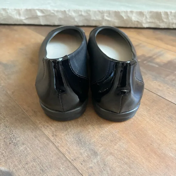 SAS Women’s Size 11WW Scenic Ballet Flat Black Leather Cap Toe Flats Shoes NEW