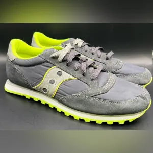 Saucony Men's Gray and Neon Green Sneakers- Size:10.5