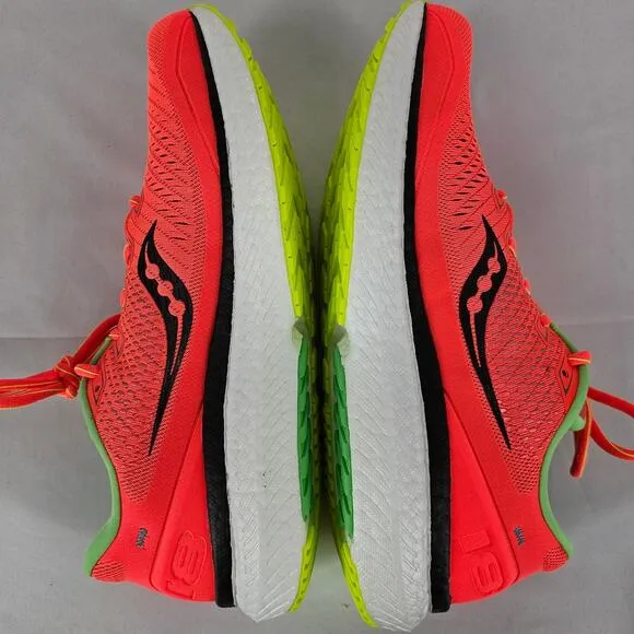 SAUCONY MEN'S ORANGE TRIUMPH 18 PWRRUN RUNNING SHOES - SIZE 9 STYLE: S20595-10