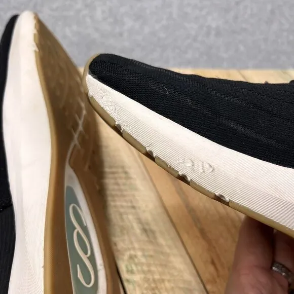 Saysh One Shoes Womens Sz 9.5 Black White Gum Lightweight Allyson Felix Sneakers