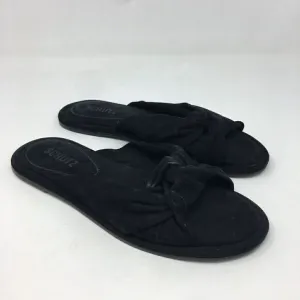 Schutz Women's Sandals Black Size 6.5 B Leny Slide Suede Open Toe Slip On