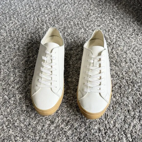 Seavees Wilder White Leather Sneakers Men’s US Size 11 Lace Up Casual New READ