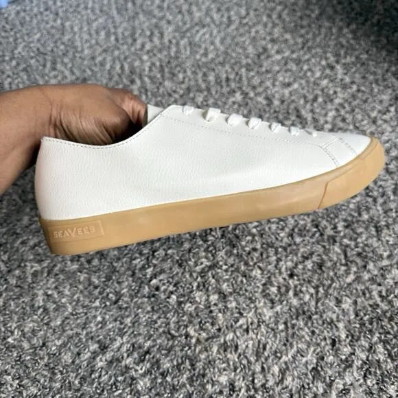 Seavees Wilder White Leather Sneakers Men’s US Size 11 Lace Up Casual New READ