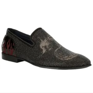 Section X Men's Saint Dragon Embellished Venetian Slip-Ons Size 8