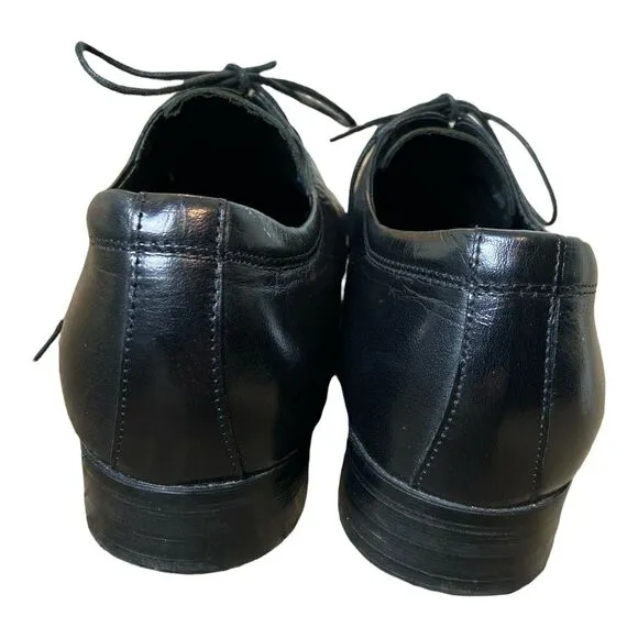 Serdaomani Men’s Black Leather Point Dress Shoes 7.5 EU 40