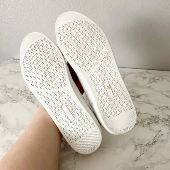 Sesto Meucci Fanya White Quilted Napa Leather Ballerina Slip On Sneakers Size 11