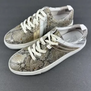 Seychelles Sneakers 7.5 Snakeskin Leather Lace Up Shoes Womens Brand NEW