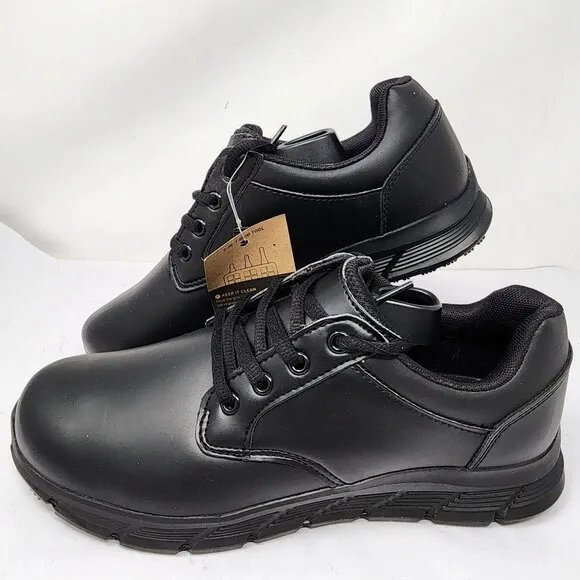 Shoes For Crews Mens Size 8 Slip Oil Resistant Black Work Shoes NEW
