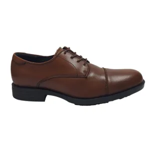 Shoes for Crews Senator Men's Cap Toe Brown Oxford Leather Shoes Size 12