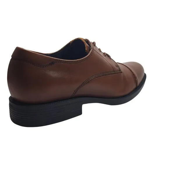 Shoes for Crews Senator Men's Cap Toe Brown Oxford Leather Shoes Size 12