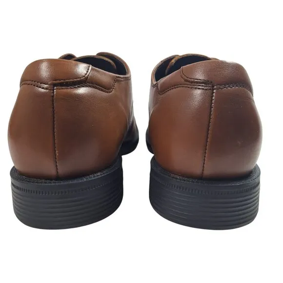 Shoes for Crews Senator Men's Cap Toe Brown Oxford Leather Shoes Size 12