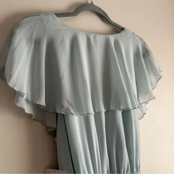 Show Me Your Mumu • Jess Ruffle Midi Dress in Icy Blue