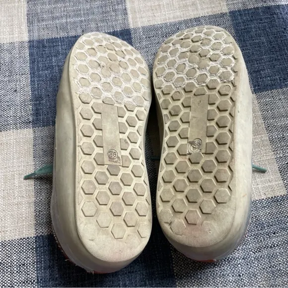 Shu Shop Silver Sneakers with Teal Laces