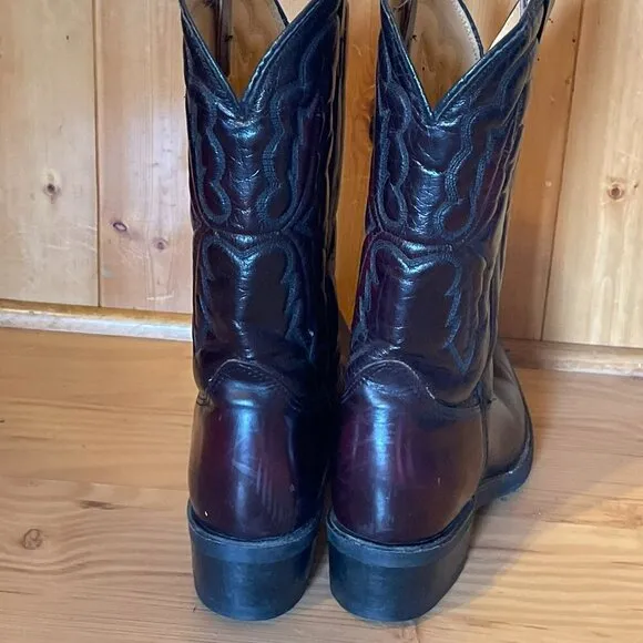 Sierra Cowboy Leather Work Boots, Oil, Chemical, and Slip Resistant, 12D