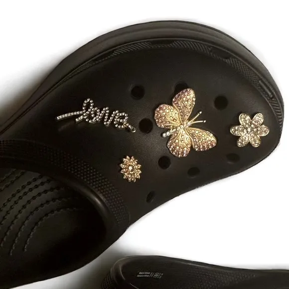 Siren Black Croc Clog