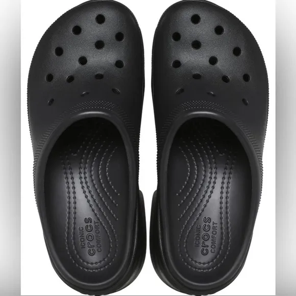 Siren Black Croc Clog