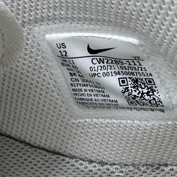Size 12 - Nike Air Force 1 '07 Mid Triple White Men Shoes