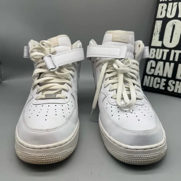 Size 12 - Nike Air Force 1 '07 Mid Triple White Men Shoes