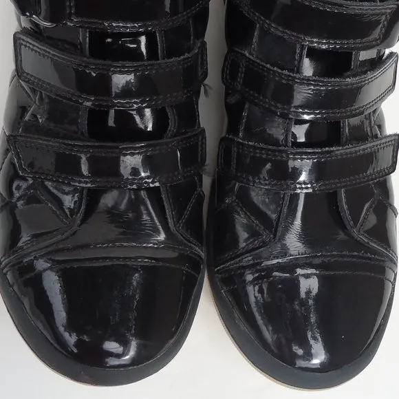 SIZE 3 M. CLARKS kids patent leather shoes.