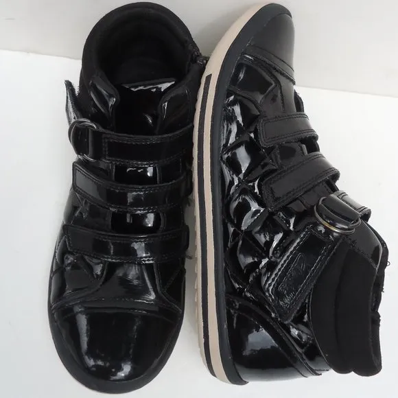SIZE 3 M. CLARKS kids patent leather shoes.