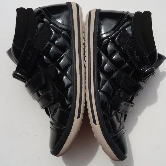 SIZE 3 M. CLARKS kids patent leather shoes.