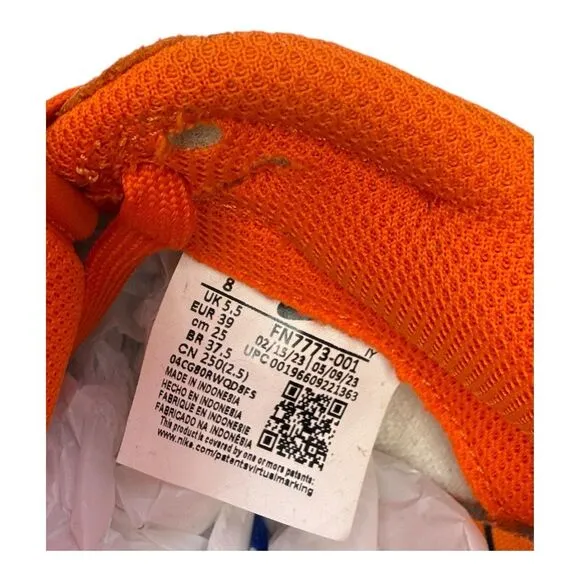 Size 8 - Nike Dunk Low Cracked Orange W