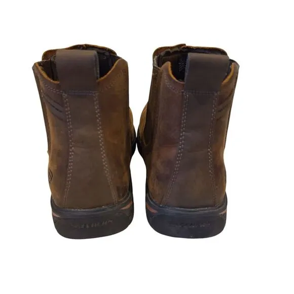 Skechers Boots Men's Relaxed Fit Segment Dorton Slip On Chelsea Brown Leather 14