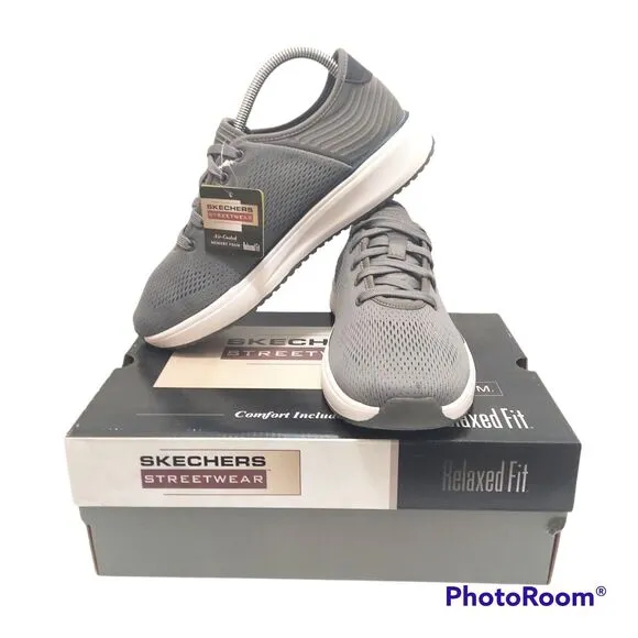 Skechers Crowder Freewell Grey White Men Casual Sneakers