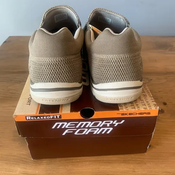 Skechers Expected Gomel Casual Slip On Sneakers Mens Size 13 65086 Taupe Relaxed