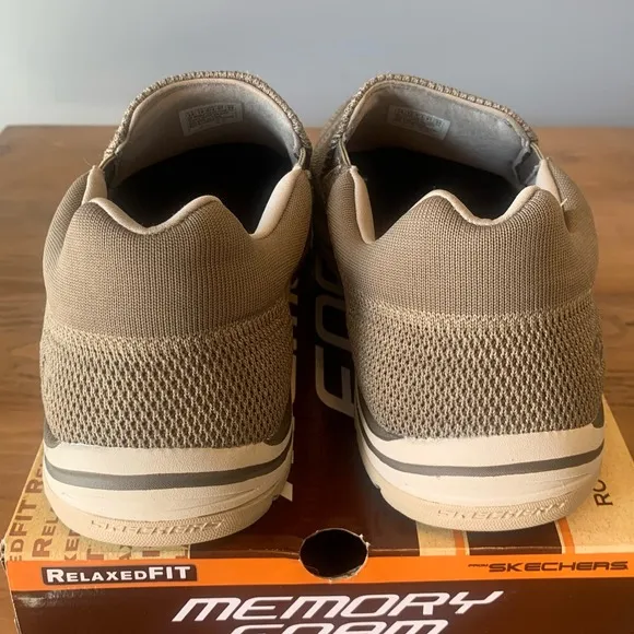 Skechers Expected Gomel Casual Slip On Sneakers Mens Size 13 65086 Taupe Relaxed