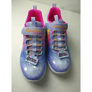 Skechers Girls 3 Unicorn Dreams Purple Rainbow Strap Adjustable Low Top Sneakers